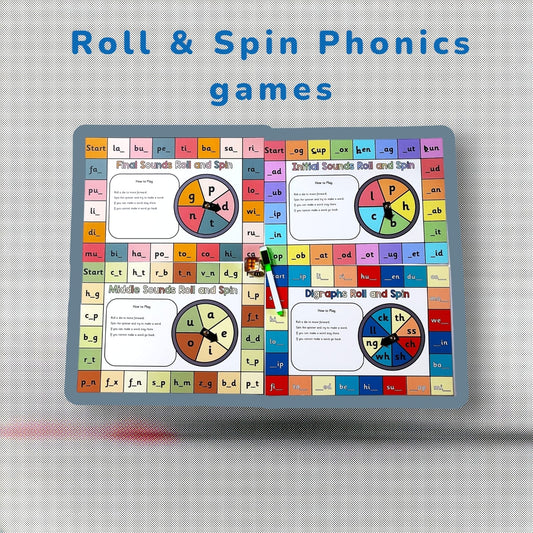 Roll And Spin Phonics Game | FREE SHIPPING