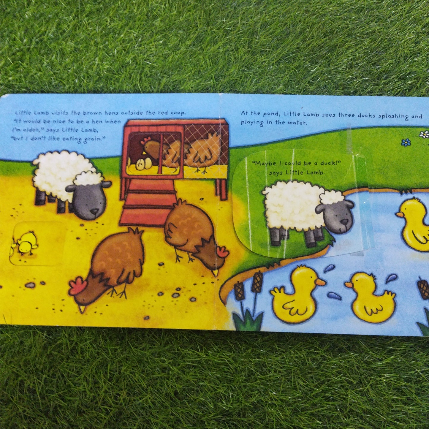 A Push-pull-turn and lift book ! Little Lamb