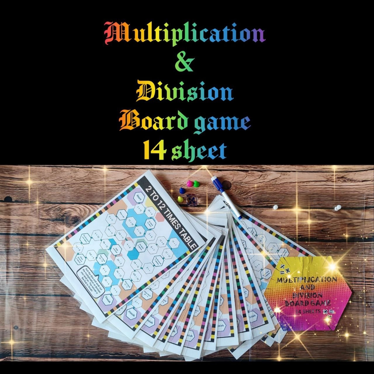 MULTIPLICATION AND DIVISION BOARD GAME | FREE SHIPPING