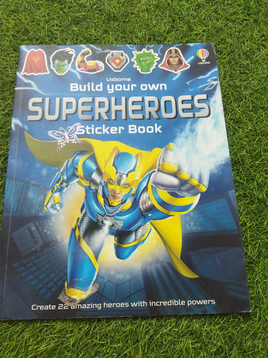 Usborne Build your Own SuperHeroes Sticker Book