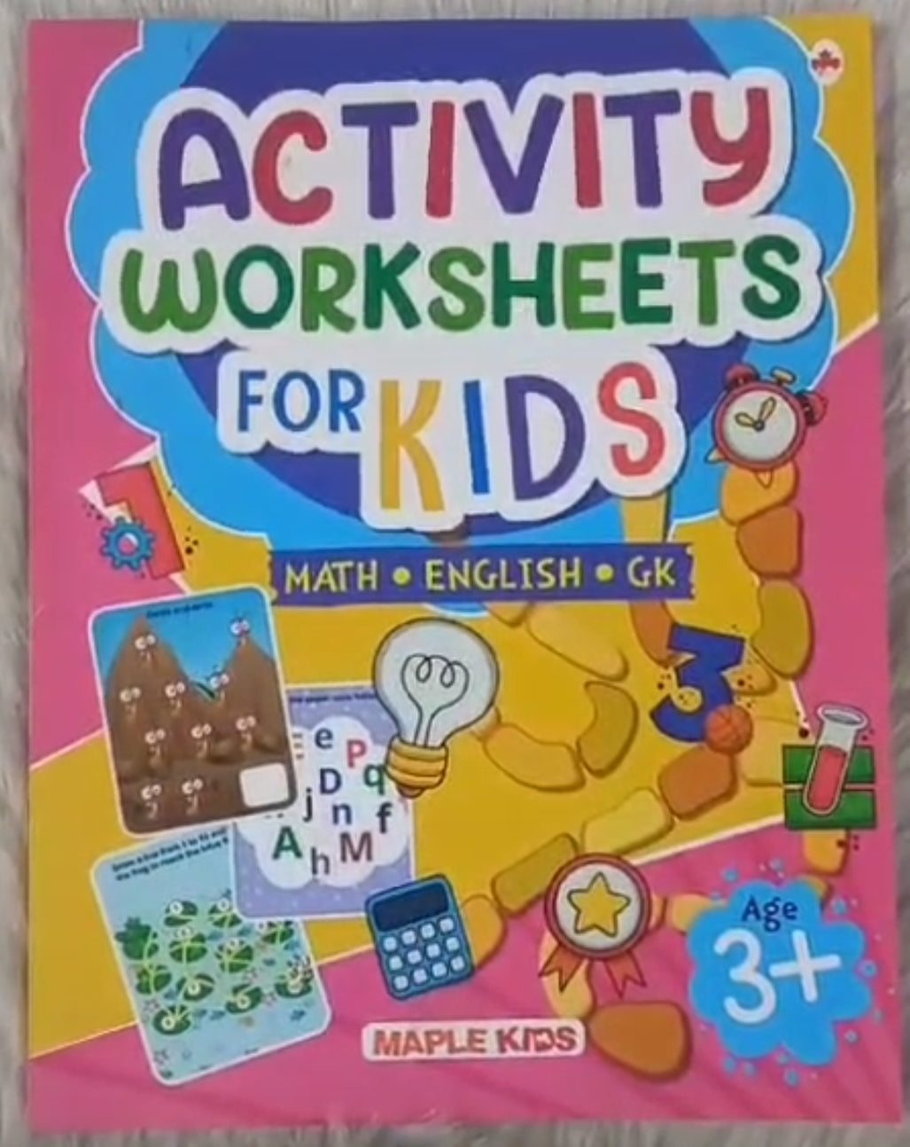 Activity worksheets for kids (Maths, English, GK)