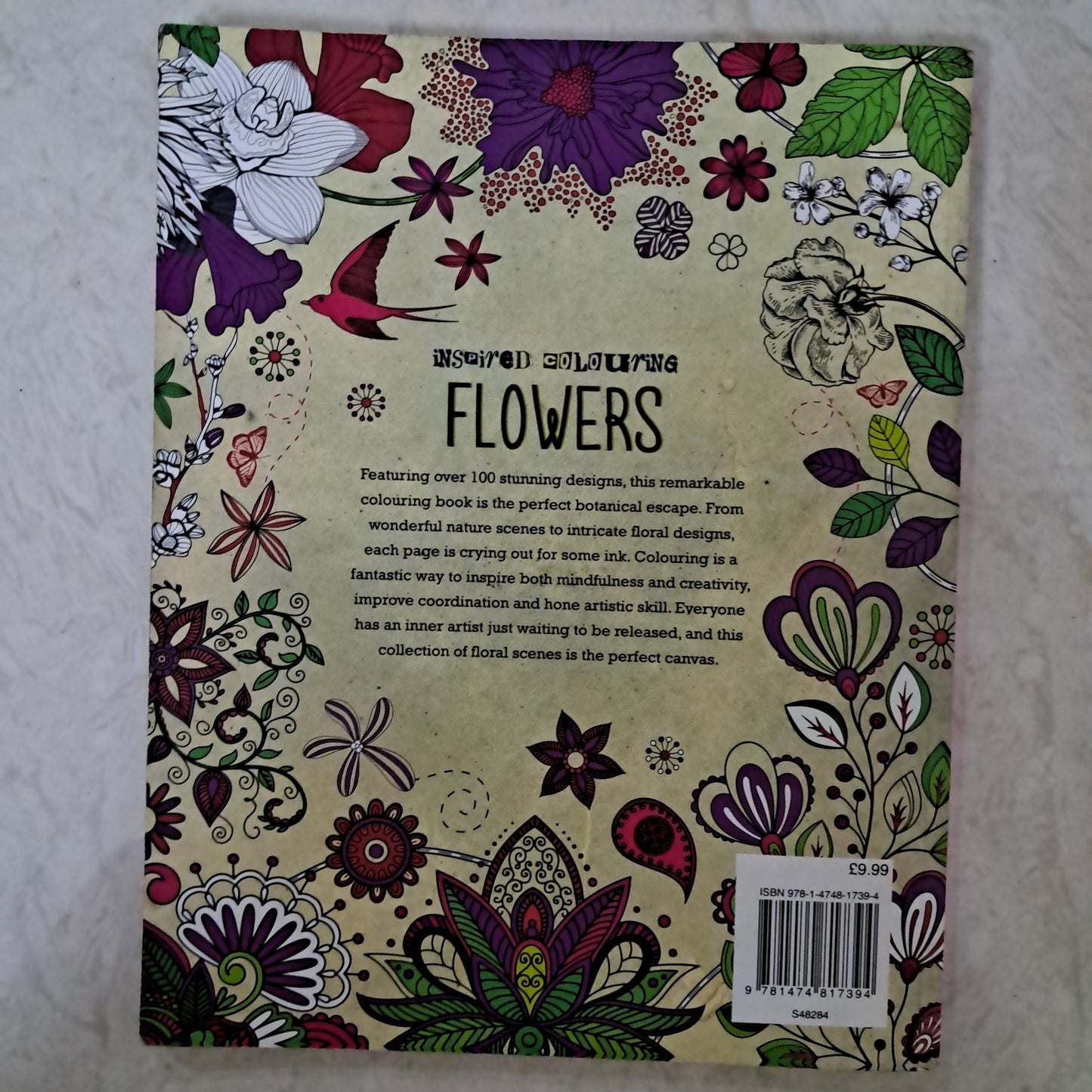 Inspired colouring flowers | Paperback